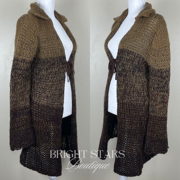 Rare Vintage Knit Ombre Knit Duster Cardigan ASO Mary-Kate Olsen ALT Willow - Picture 7 of 12